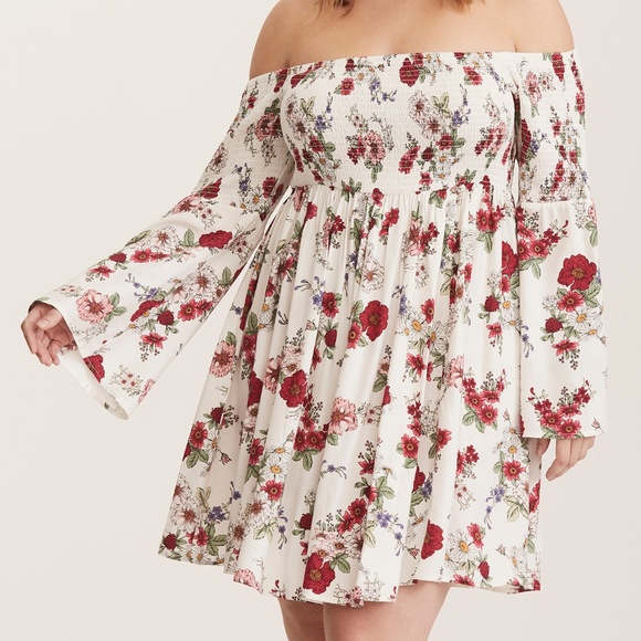 Torrid Boho Smock Floral Dress 4X - Picture 2 of 3